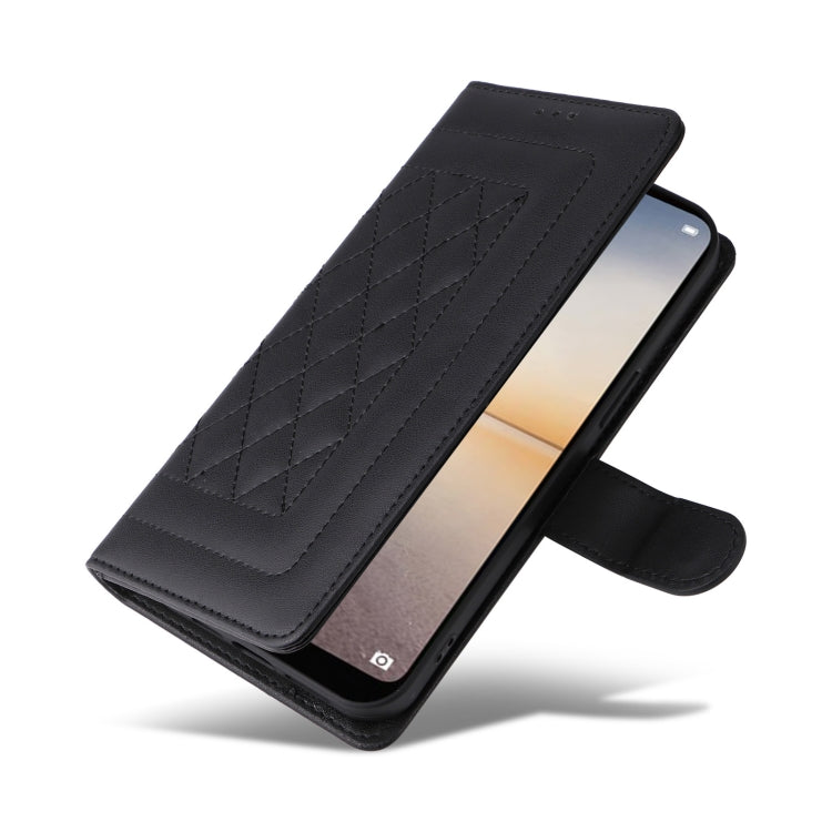 For Huawei P20 Lite Diamond Lattice Leather Flip Phone Case