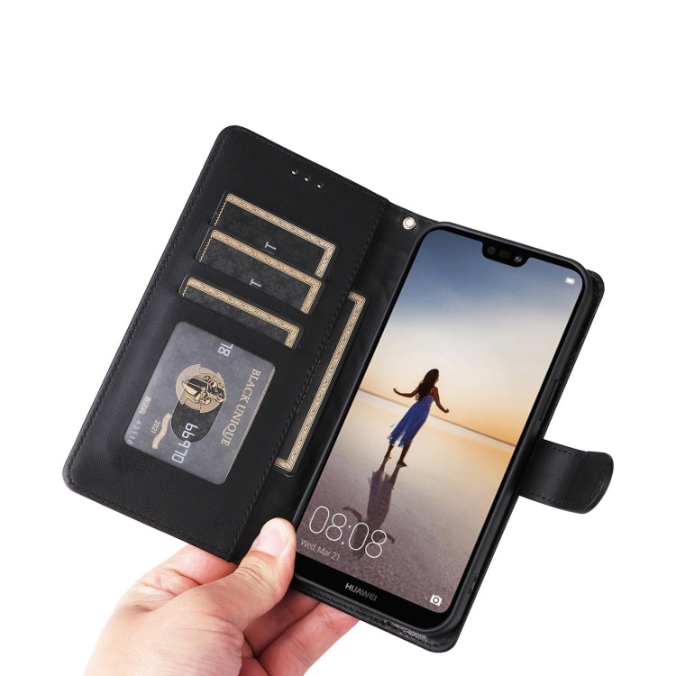 For Huawei P20 Lite Diamond Lattice Leather Flip Phone Case
