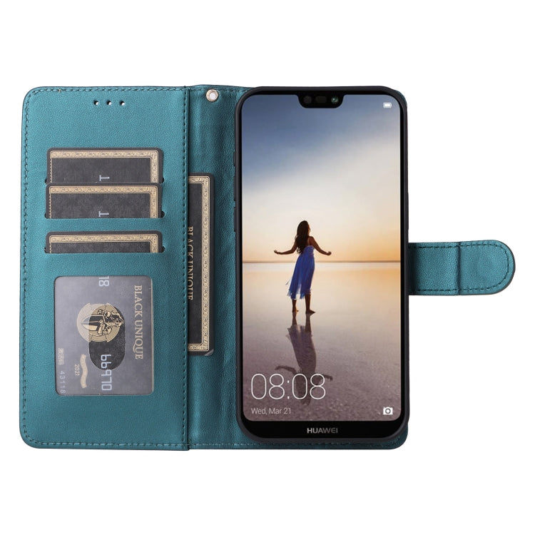 For Huawei P20 Lite Diamond Lattice Leather Flip Phone Case