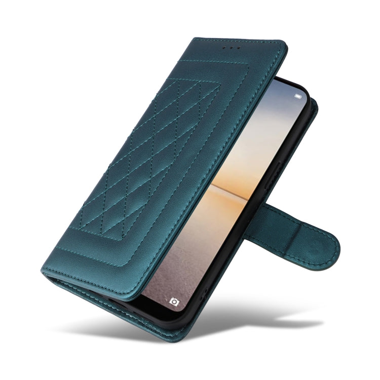 For Huawei P20 Lite Diamond Lattice Leather Flip Phone Case