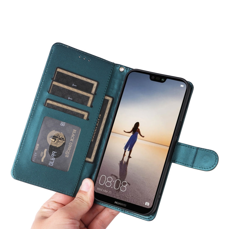 For Huawei P20 Lite Diamond Lattice Leather Flip Phone Case