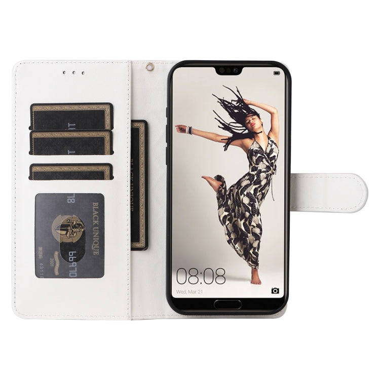 For Huawei P20 Pro Diamond Lattice Leather Flip Phone Case