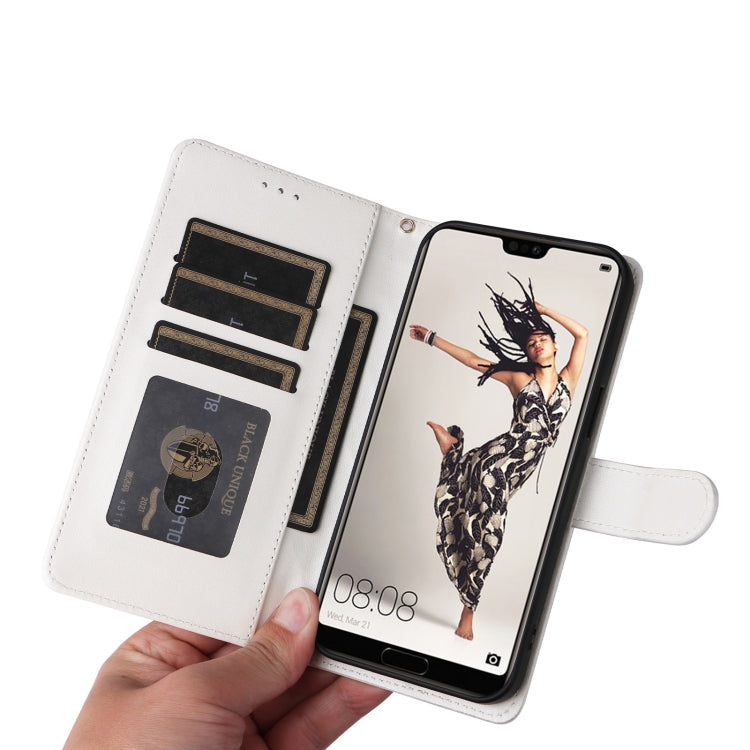 For Huawei P20 Pro Diamond Lattice Leather Flip Phone Case