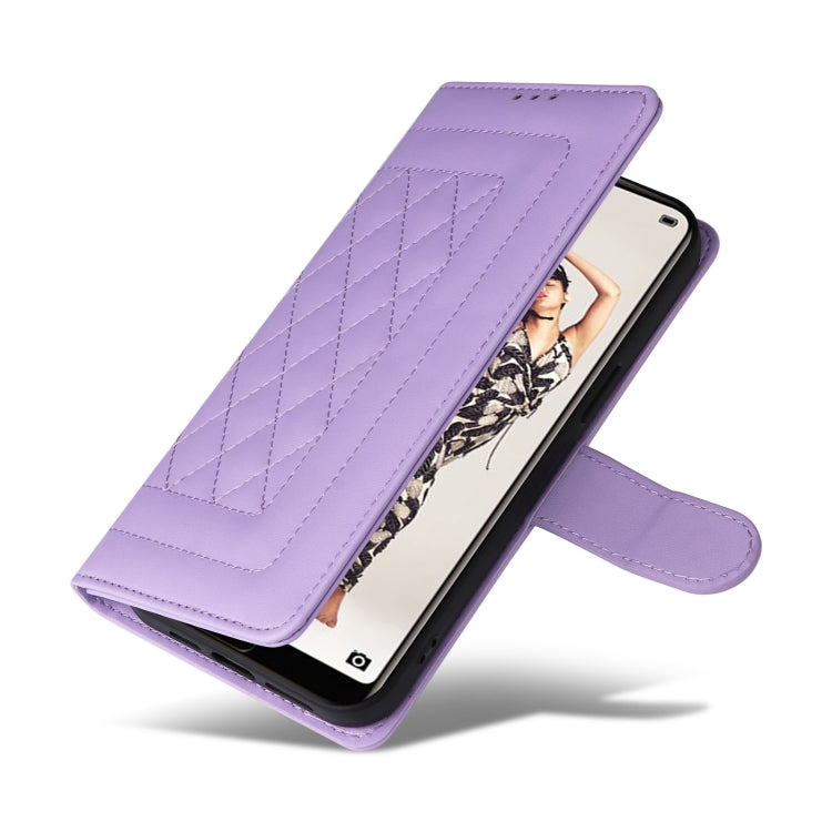 For Huawei P20 Pro Diamond Lattice Leather Flip Phone Case
