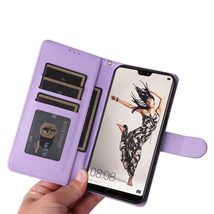 For Huawei P20 Pro Diamond Lattice Leather Flip Phone Case