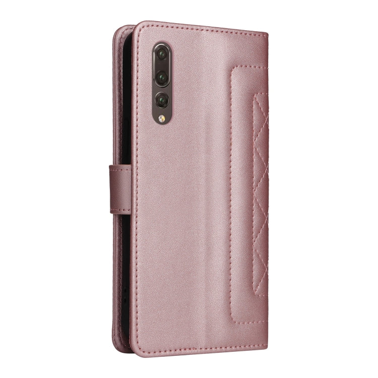 For Huawei P20 Pro Diamond Lattice Leather Flip Phone Case