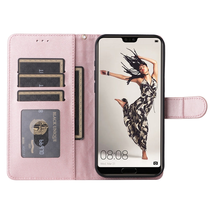 For Huawei P20 Pro Diamond Lattice Leather Flip Phone Case