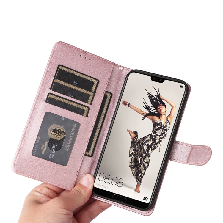 For Huawei P20 Pro Diamond Lattice Leather Flip Phone Case