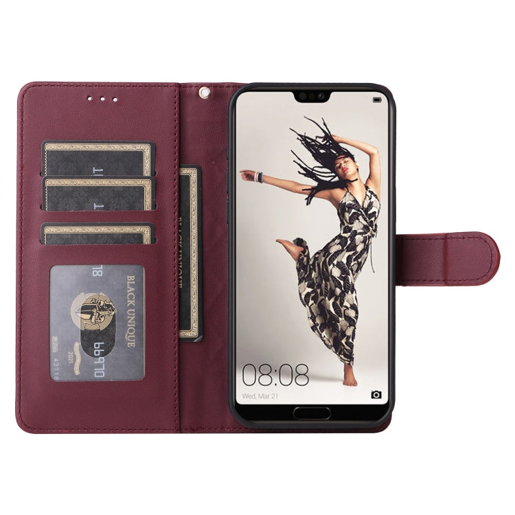 For Huawei P20 Pro Diamond Lattice Leather Flip Phone Case