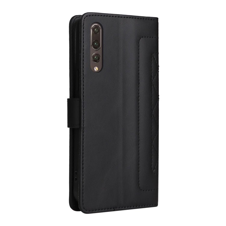 For Huawei P20 Pro Diamond Lattice Leather Flip Phone Case
