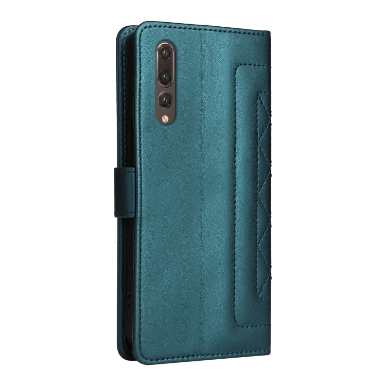 For Huawei P20 Pro Diamond Lattice Leather Flip Phone Case