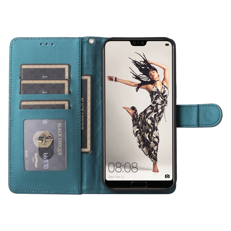 For Huawei P20 Pro Diamond Lattice Leather Flip Phone Case
