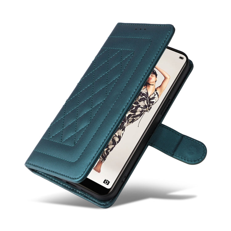 For Huawei P20 Pro Diamond Lattice Leather Flip Phone Case