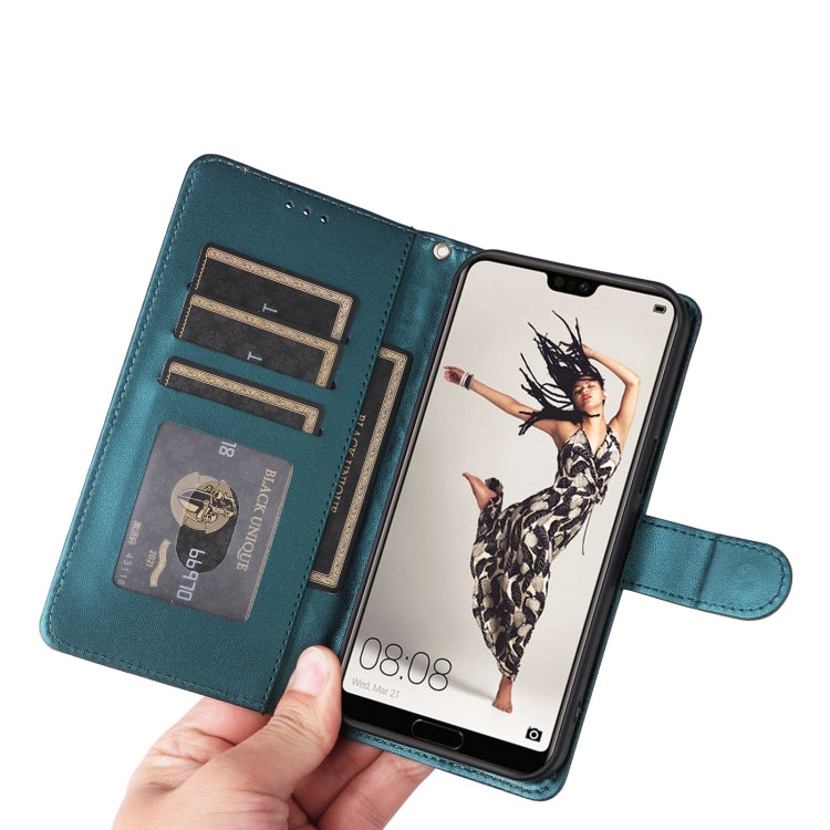 For Huawei P20 Pro Diamond Lattice Leather Flip Phone Case