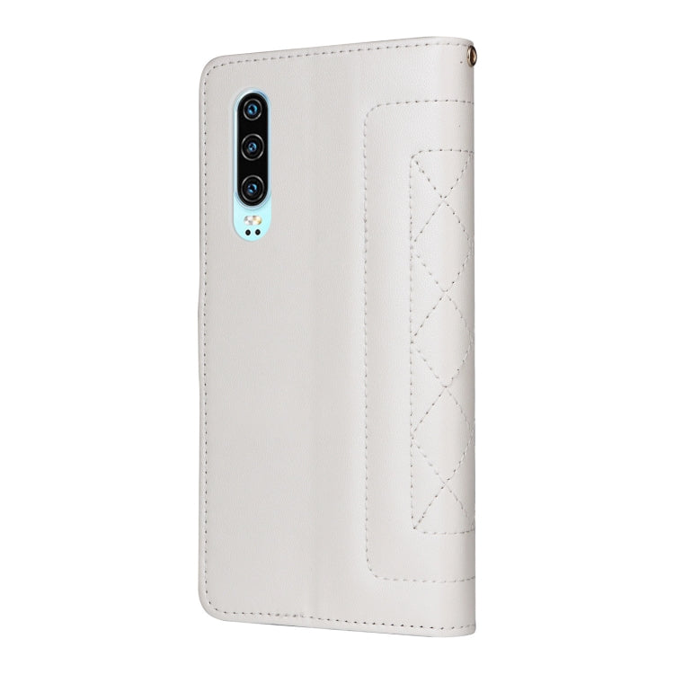 For Huawei P30 Diamond Lattice Leather Flip Phone Case
