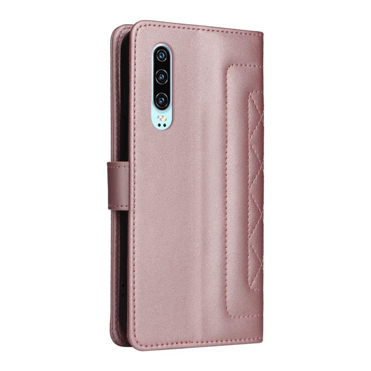 For Huawei P30 Diamond Lattice Leather Flip Phone Case