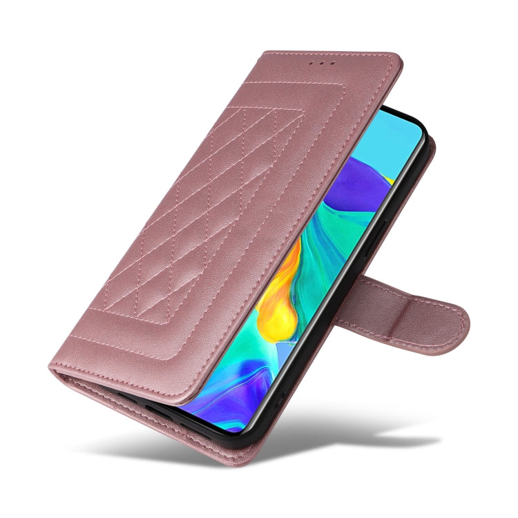 For Huawei P30 Diamond Lattice Leather Flip Phone Case