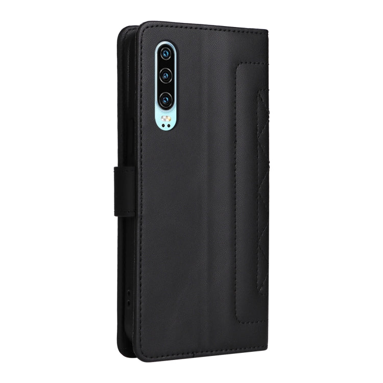 For Huawei P30 Diamond Lattice Leather Flip Phone Case