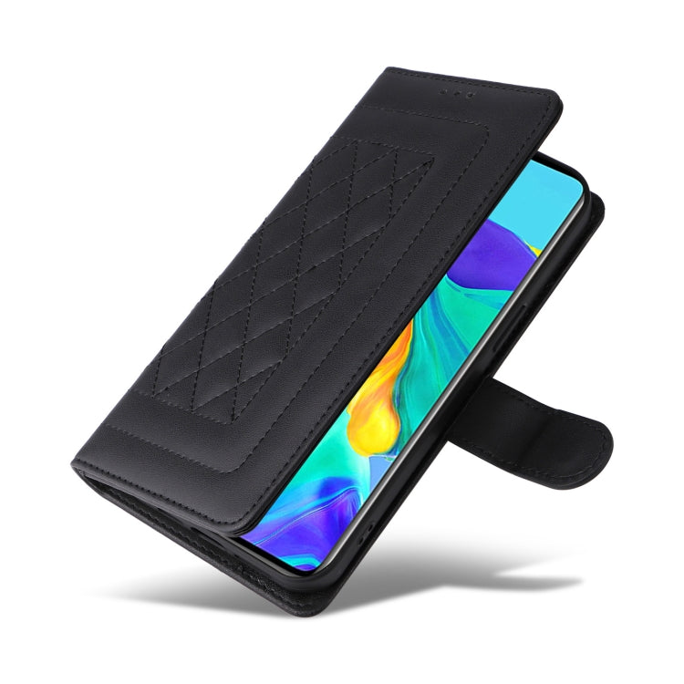 For Huawei P30 Diamond Lattice Leather Flip Phone Case
