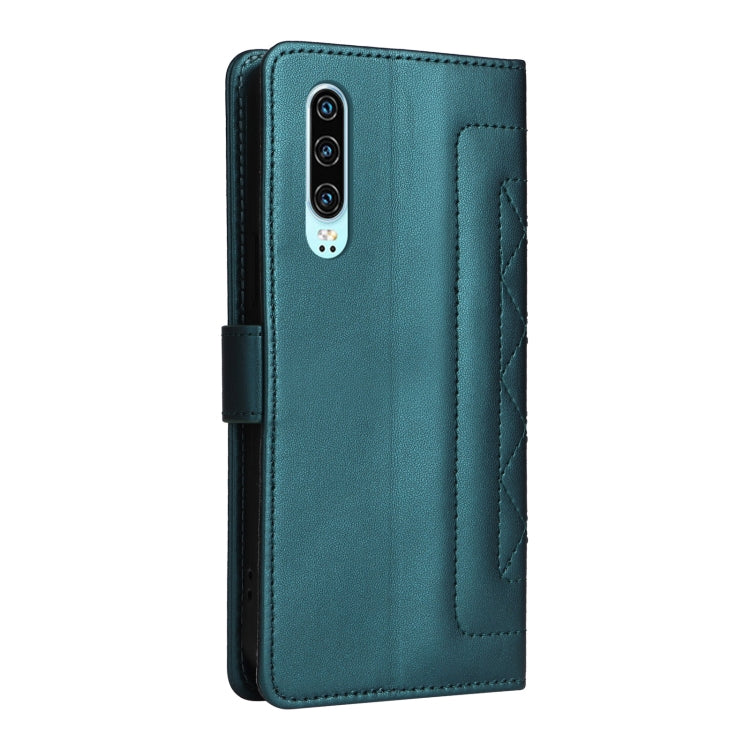 For Huawei P30 Diamond Lattice Leather Flip Phone Case