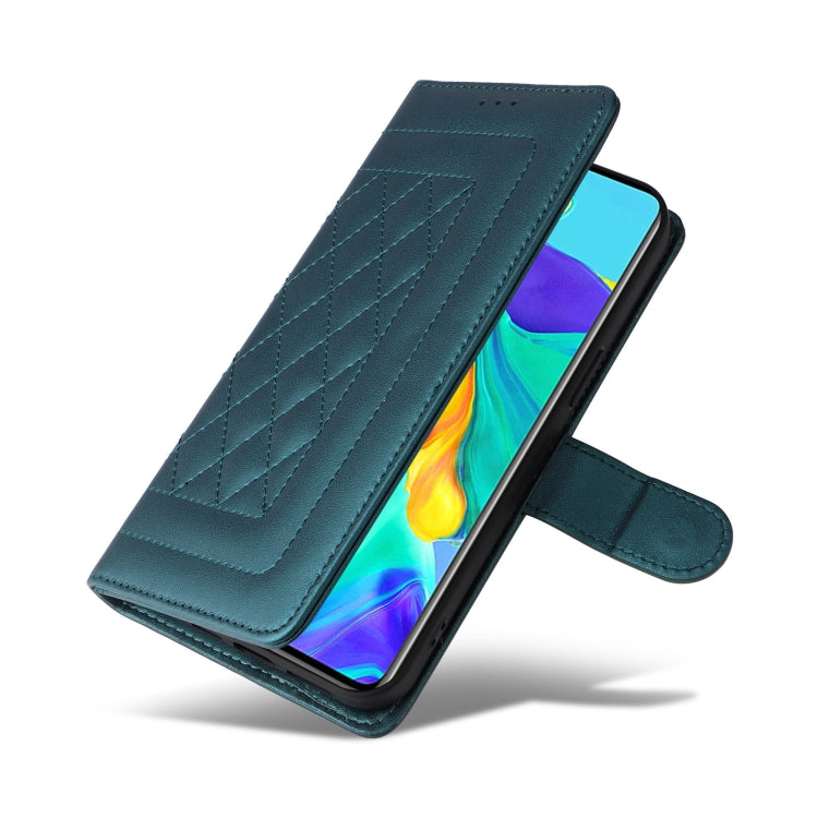For Huawei P30 Diamond Lattice Leather Flip Phone Case
