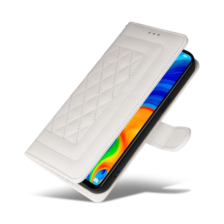 For Huawei P30 Lite Diamond Lattice Leather Flip Phone Case