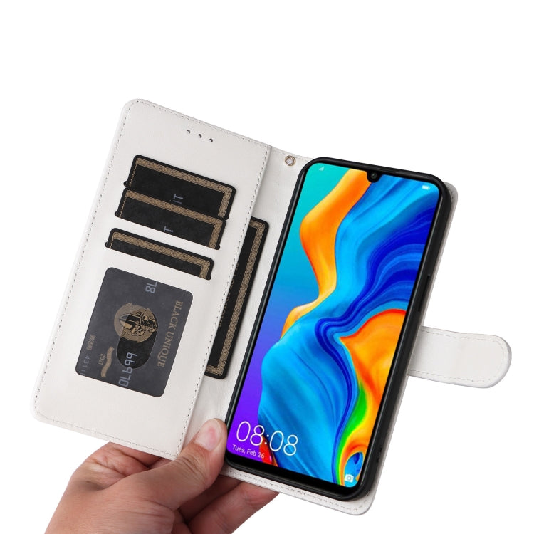For Huawei P30 Lite Diamond Lattice Leather Flip Phone Case