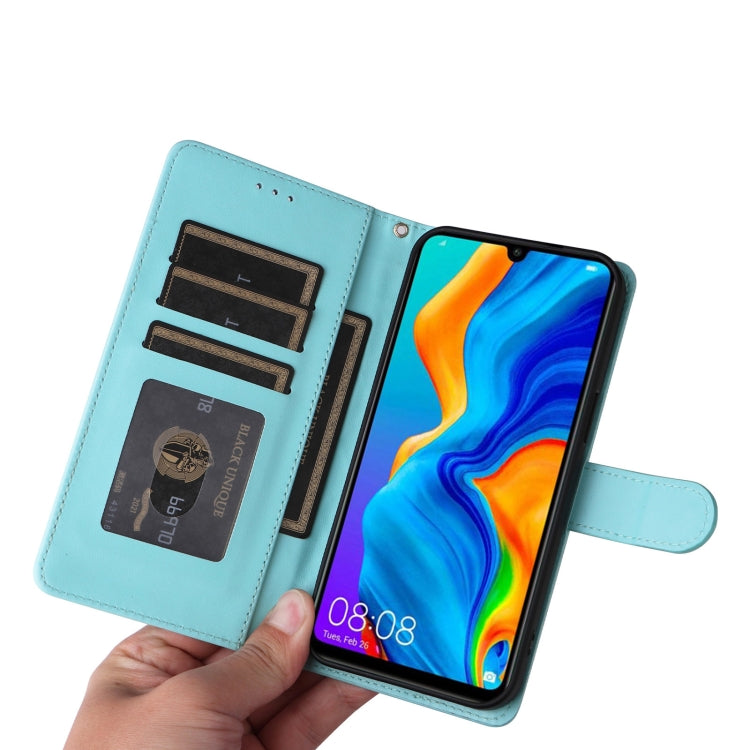 For Huawei P30 Lite Diamond Lattice Leather Flip Phone Case