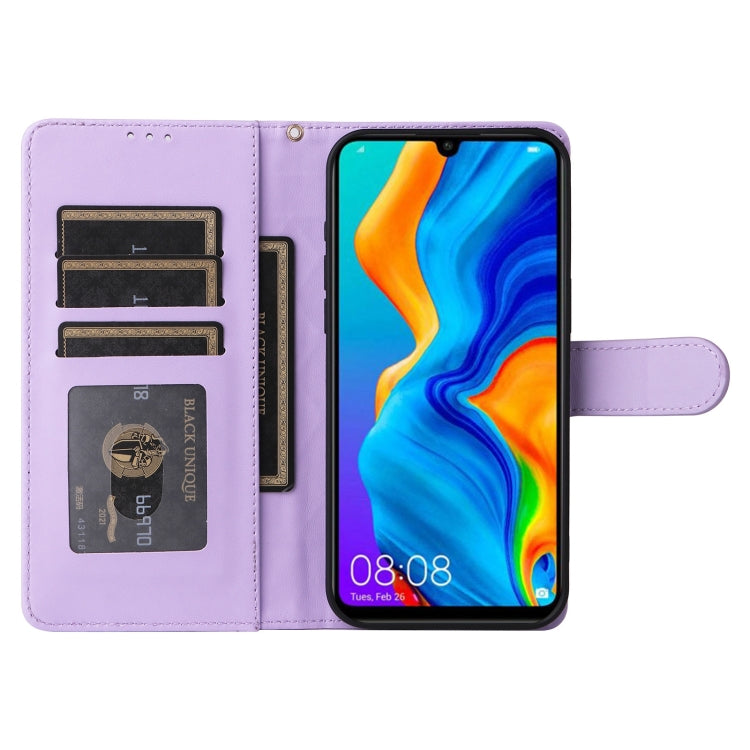 For Huawei P30 Lite Diamond Lattice Leather Flip Phone Case