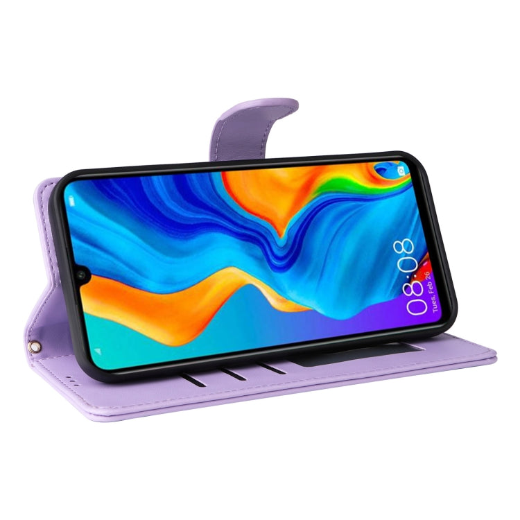 For Huawei P30 Lite Diamond Lattice Leather Flip Phone Case