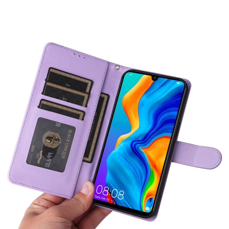 For Huawei P30 Lite Diamond Lattice Leather Flip Phone Case