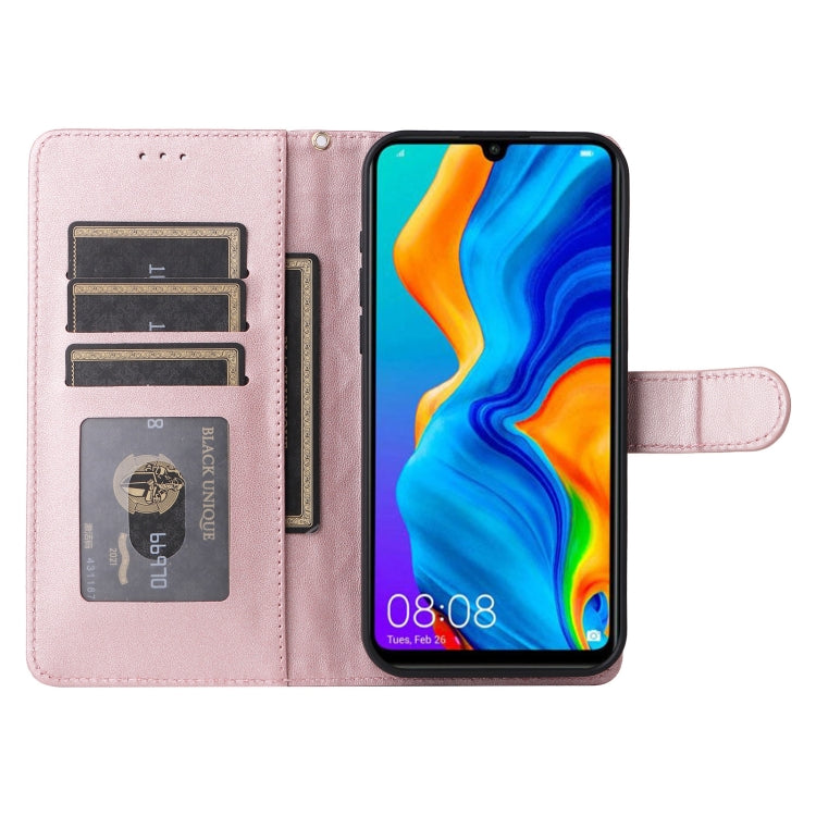 For Huawei P30 Lite Diamond Lattice Leather Flip Phone Case