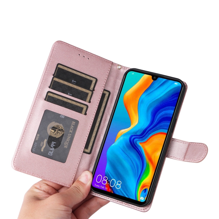 For Huawei P30 Lite Diamond Lattice Leather Flip Phone Case