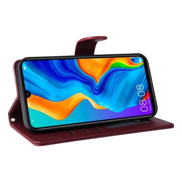 For Huawei P30 Lite Diamond Lattice Leather Flip Phone Case