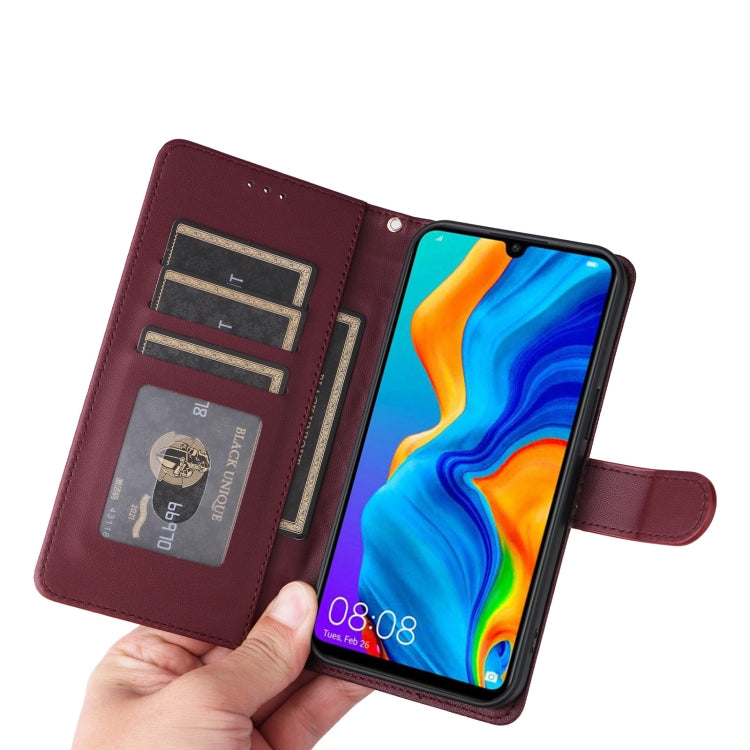 For Huawei P30 Lite Diamond Lattice Leather Flip Phone Case