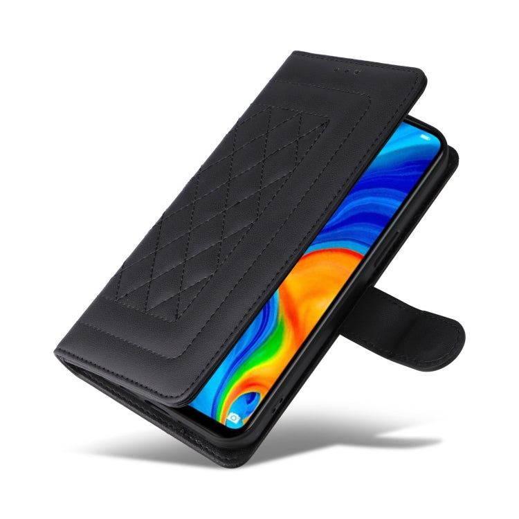 For Huawei P30 Lite Diamond Lattice Leather Flip Phone Case