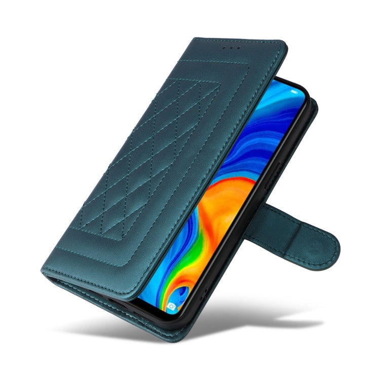 For Huawei P30 Lite Diamond Lattice Leather Flip Phone Case