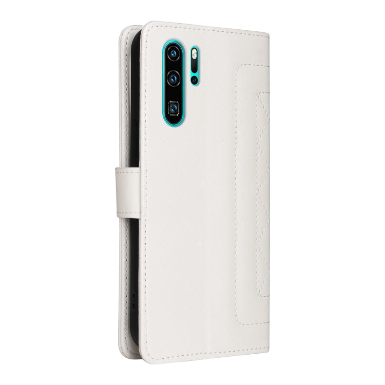 For Huawei P30 Pro Diamond Lattice Leather Flip Phone Case
