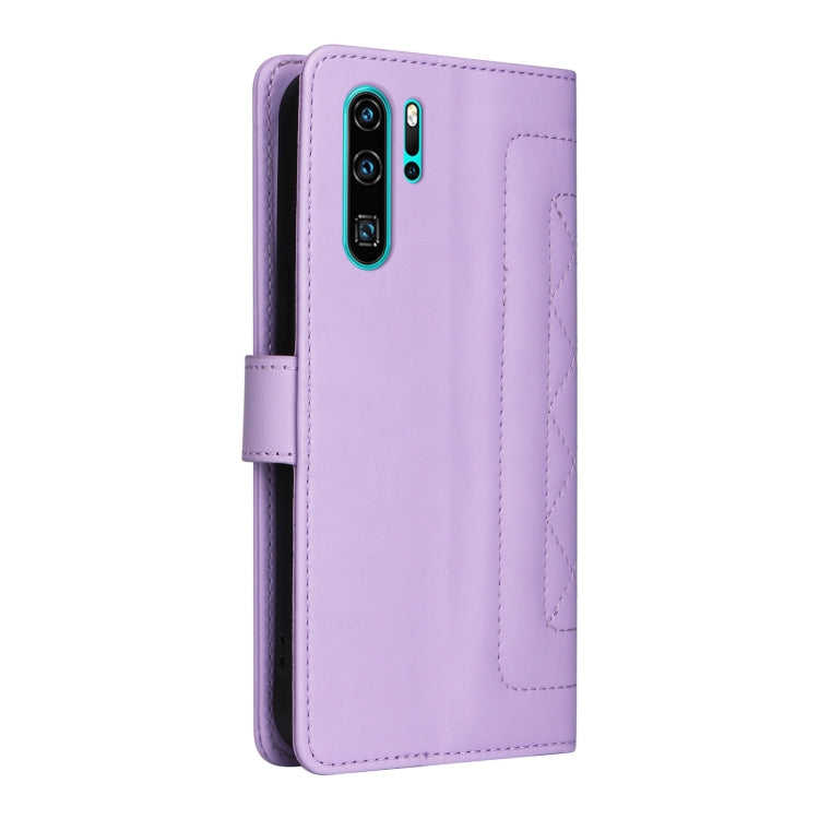 For Huawei P30 Pro Diamond Lattice Leather Flip Phone Case