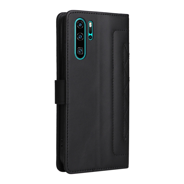For Huawei P30 Pro Diamond Lattice Leather Flip Phone Case