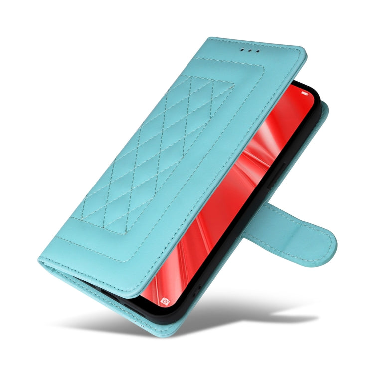 For Huawei Enjoy 9s Diamond Lattice Leather Flip Phone Case