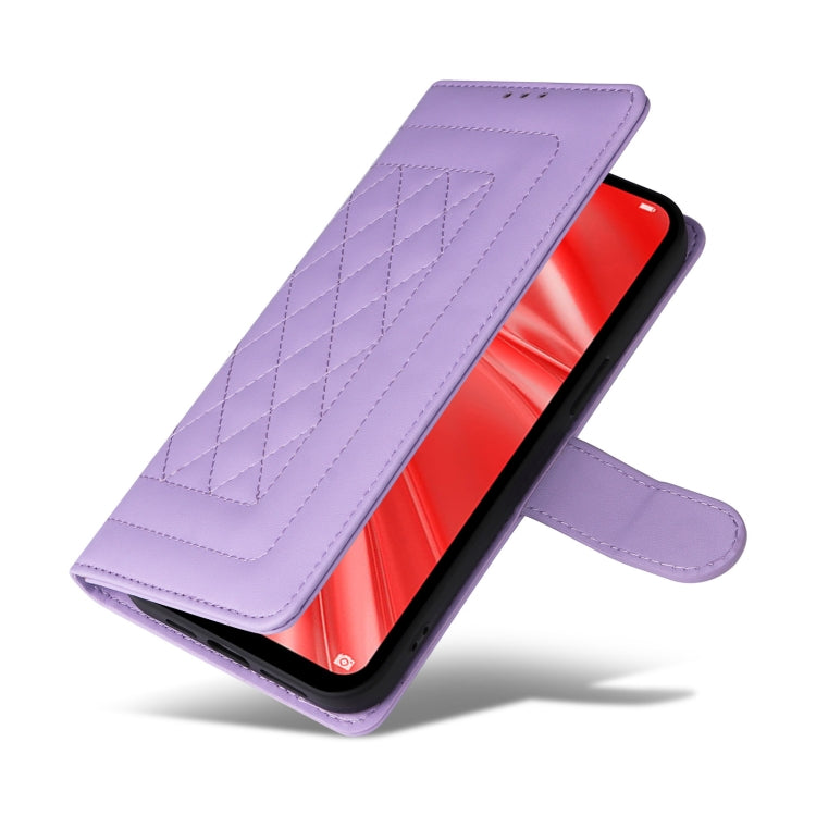 For Huawei Enjoy 9s Diamond Lattice Leather Flip Phone Case