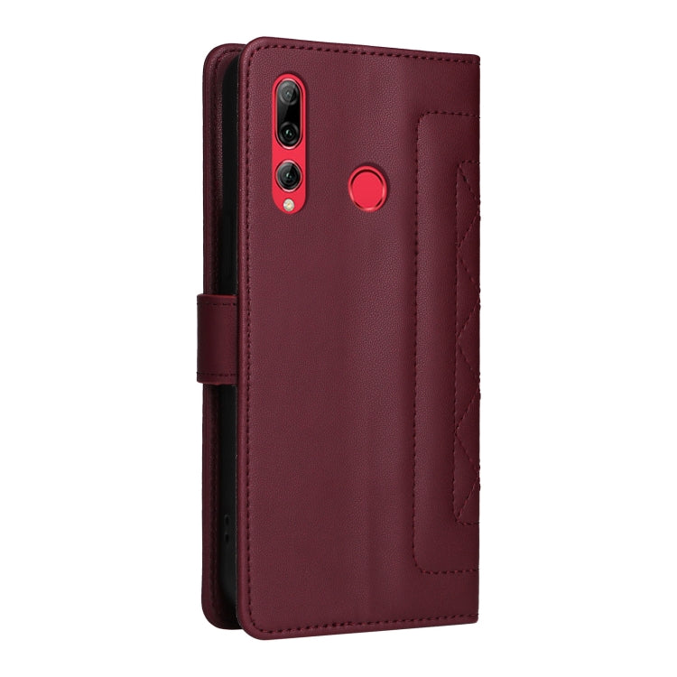 For Huawei Enjoy 9s Diamond Lattice Leather Flip Phone Case