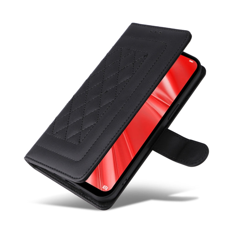 For Huawei Enjoy 9s Diamond Lattice Leather Flip Phone Case