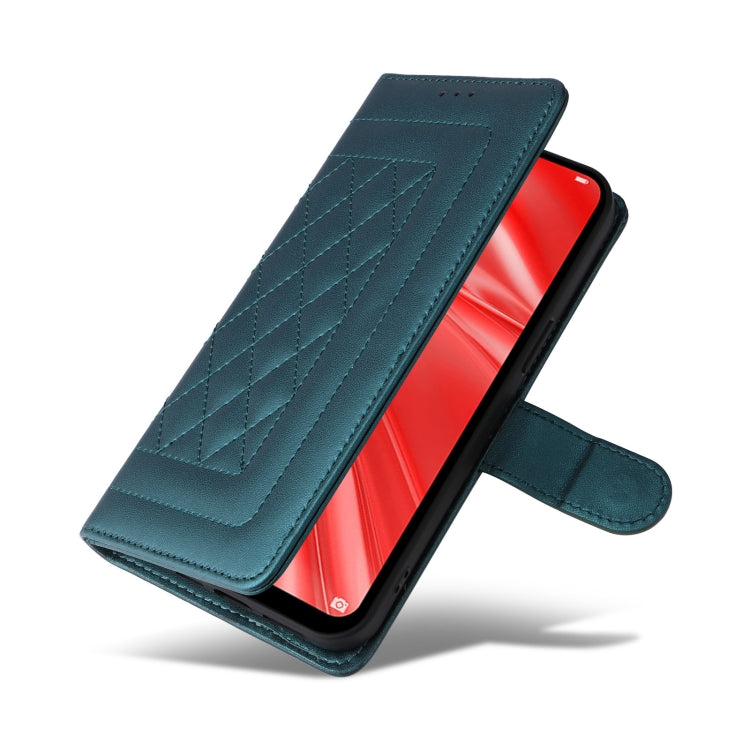 For Huawei Enjoy 9s Diamond Lattice Leather Flip Phone Case
