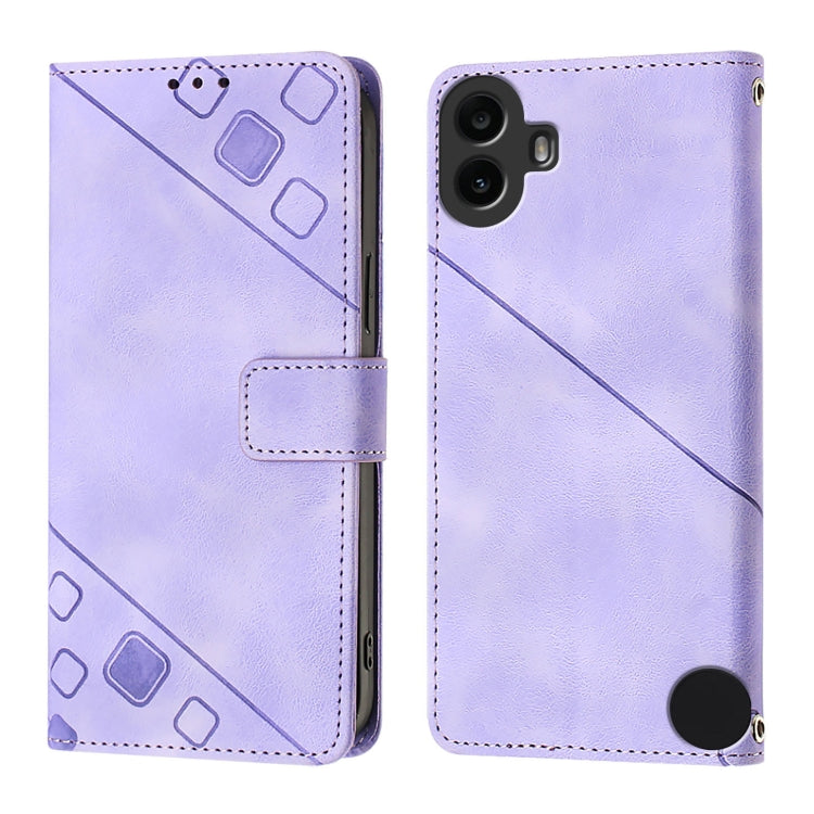 For Nothing CMF Phone 1 Skin-feel Embossed Leather Phone Case