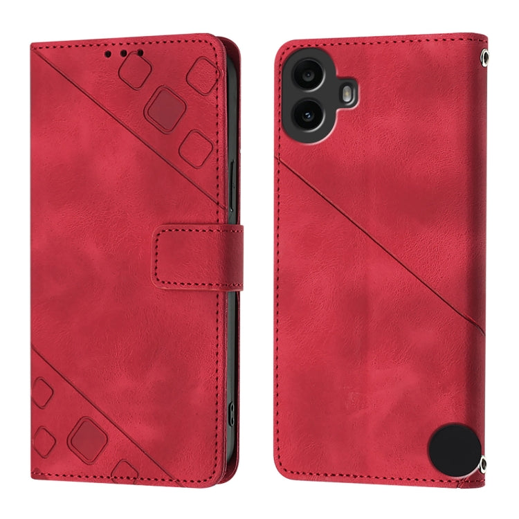 For Nothing CMF Phone 1 Skin-feel Embossed Leather Phone Case