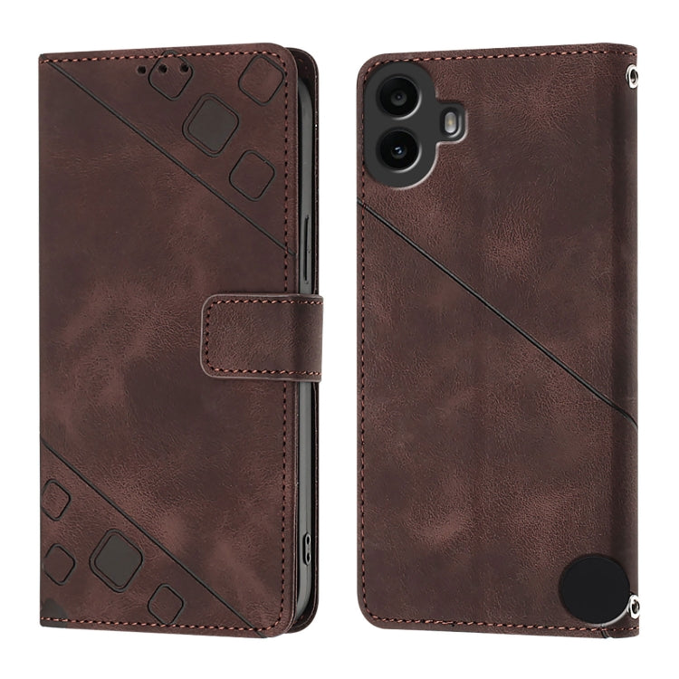 For Nothing CMF Phone 1 Skin-feel Embossed Leather Phone Case