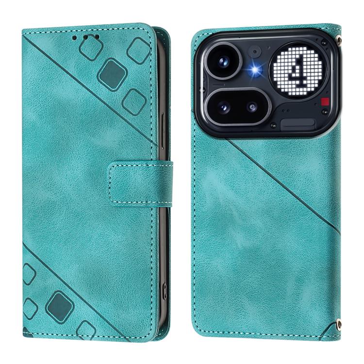 For Nothing Phone 4a Pro Skin-feel Embossed Leather Phone Case