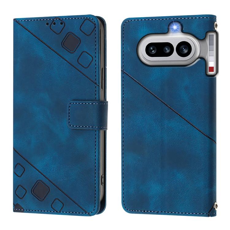 For Nothing Phone 4a Skin-feel Embossed Leather Phone Case